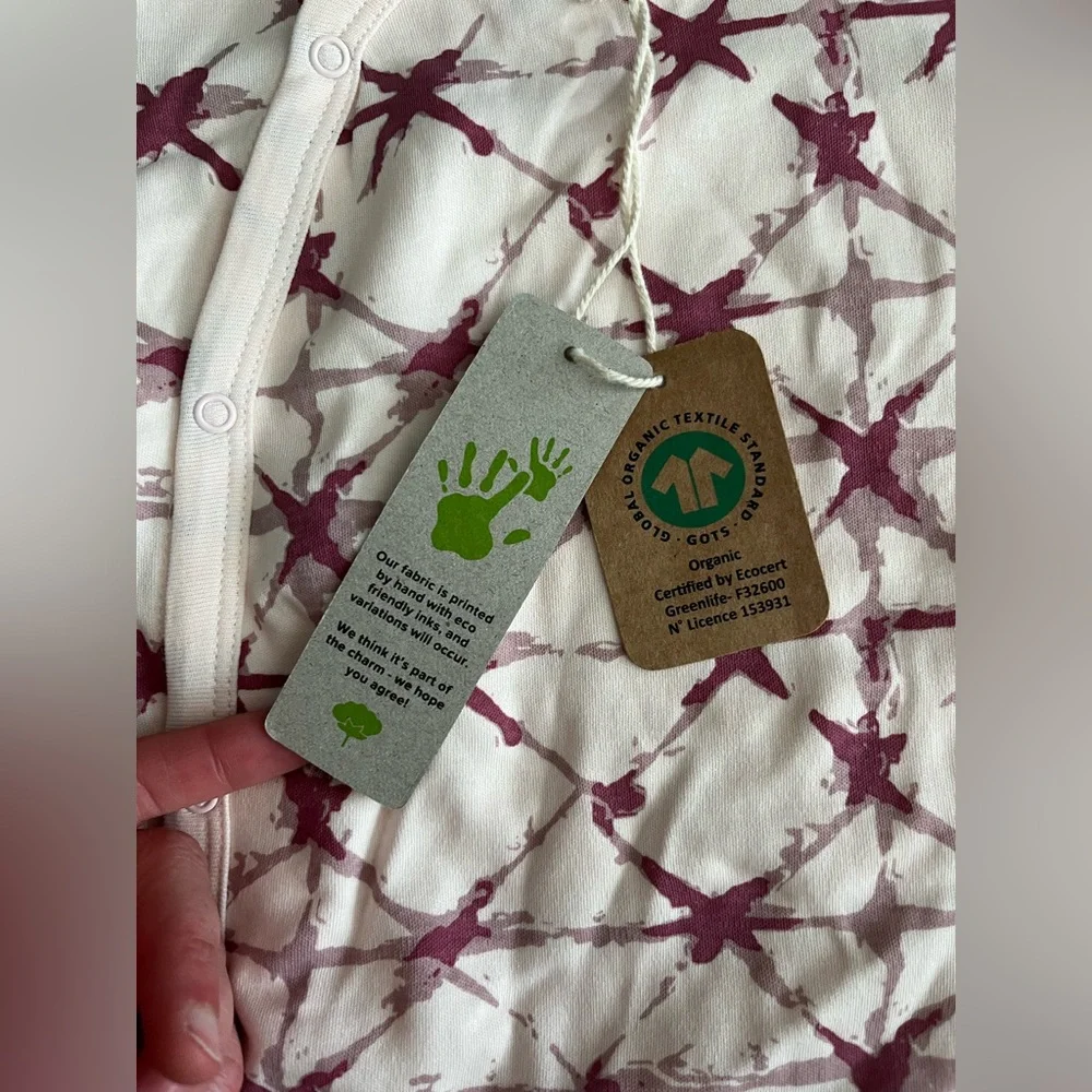 NWT Parade Baby Sleeping Gown Organic Cotton Pink Tie Dye - Size 3-6 months - Picture 3 of 7